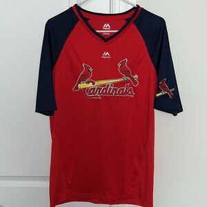St Louis Cardinals sewn V-Neck polyester baseball jersey shirt spring training